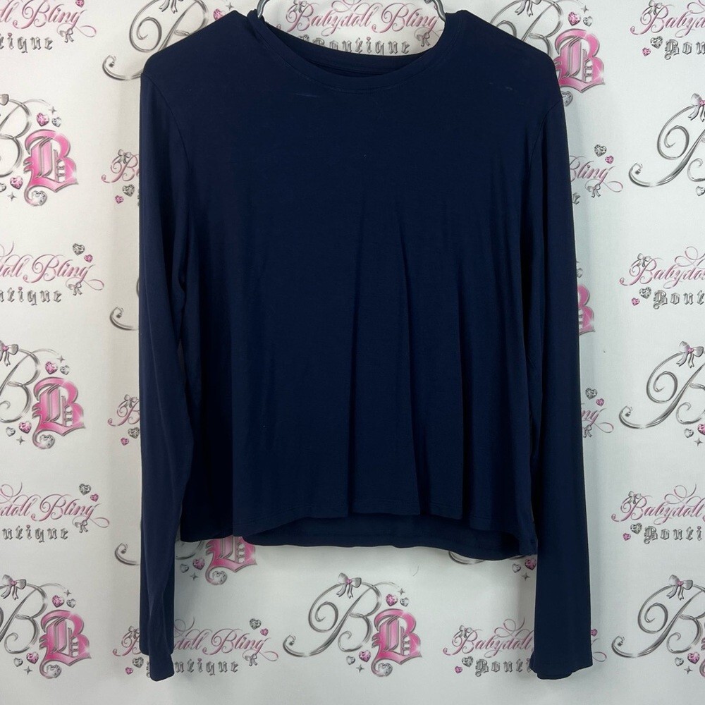 Hudson north long sleeve stretchy dark Navy Blue Long Sleeve Women's Top